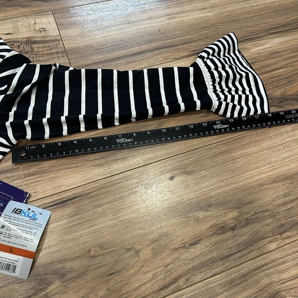 IBKUL Black and White Striped Dress - Picture 5 of 9